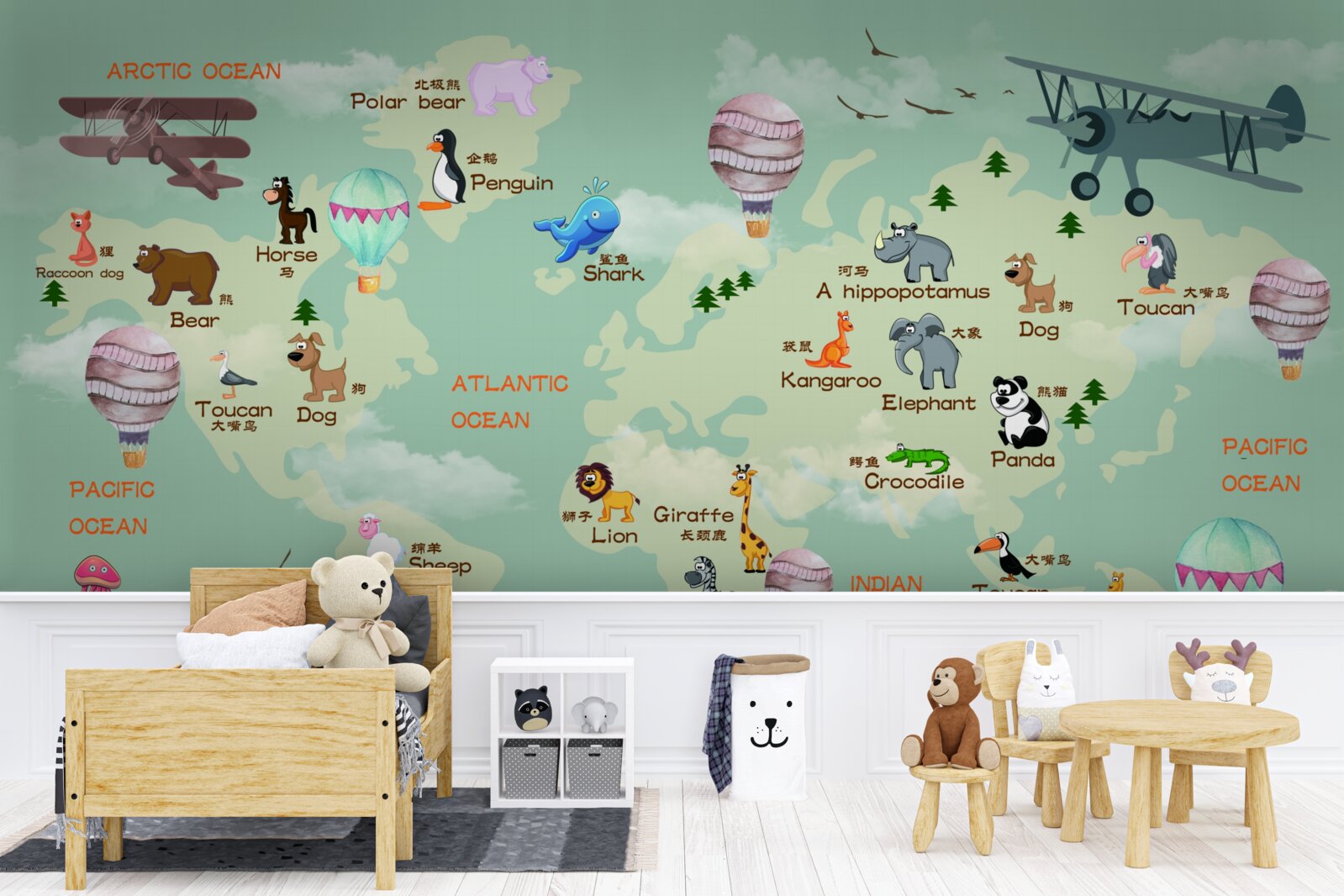 Fototapeta mapa sveta pre deti