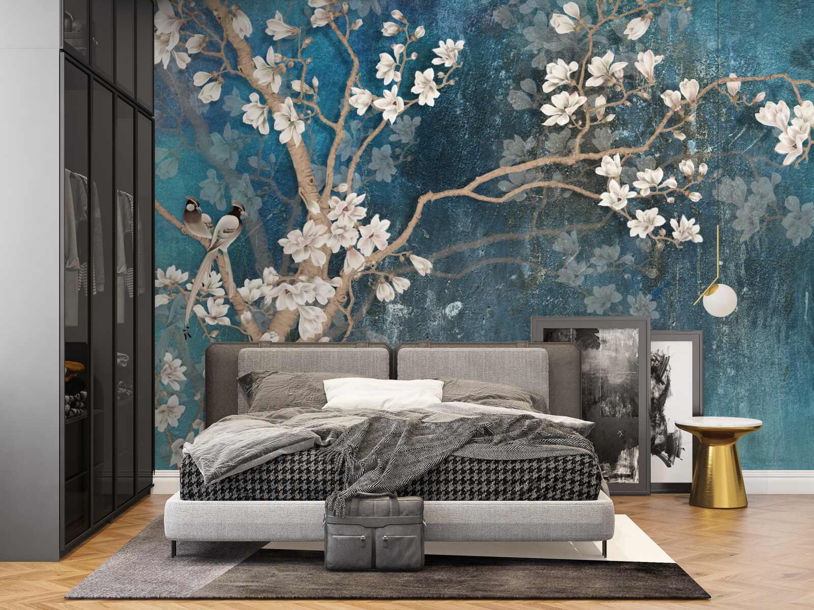 Fototapeta magnólia v plnom kvete a padajúca tma