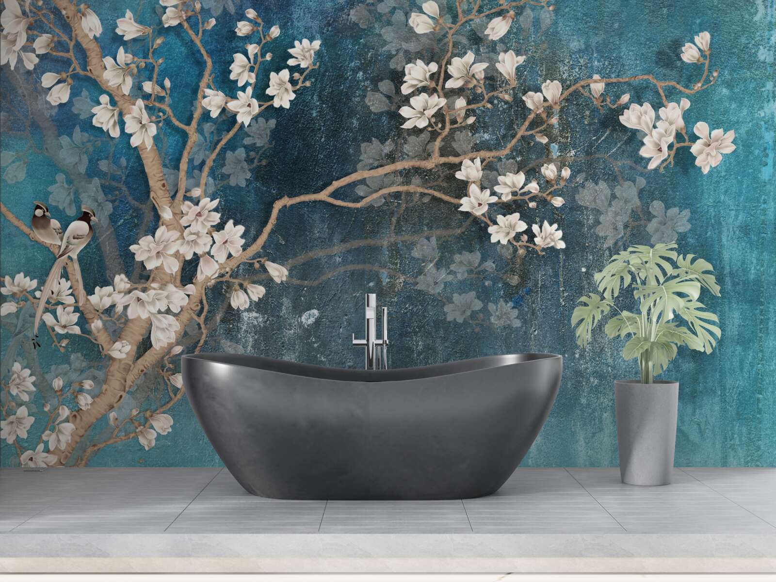 Fototapeta magnólia v plnom kvete a padajúca tma