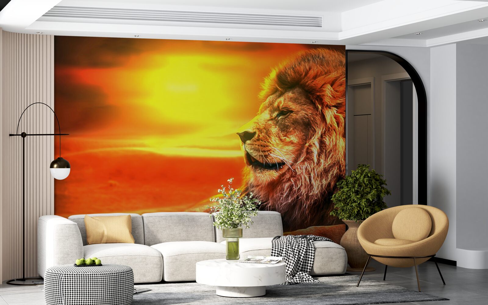 Fototapeta zrelý tiger sprevádza slabnúce slnko