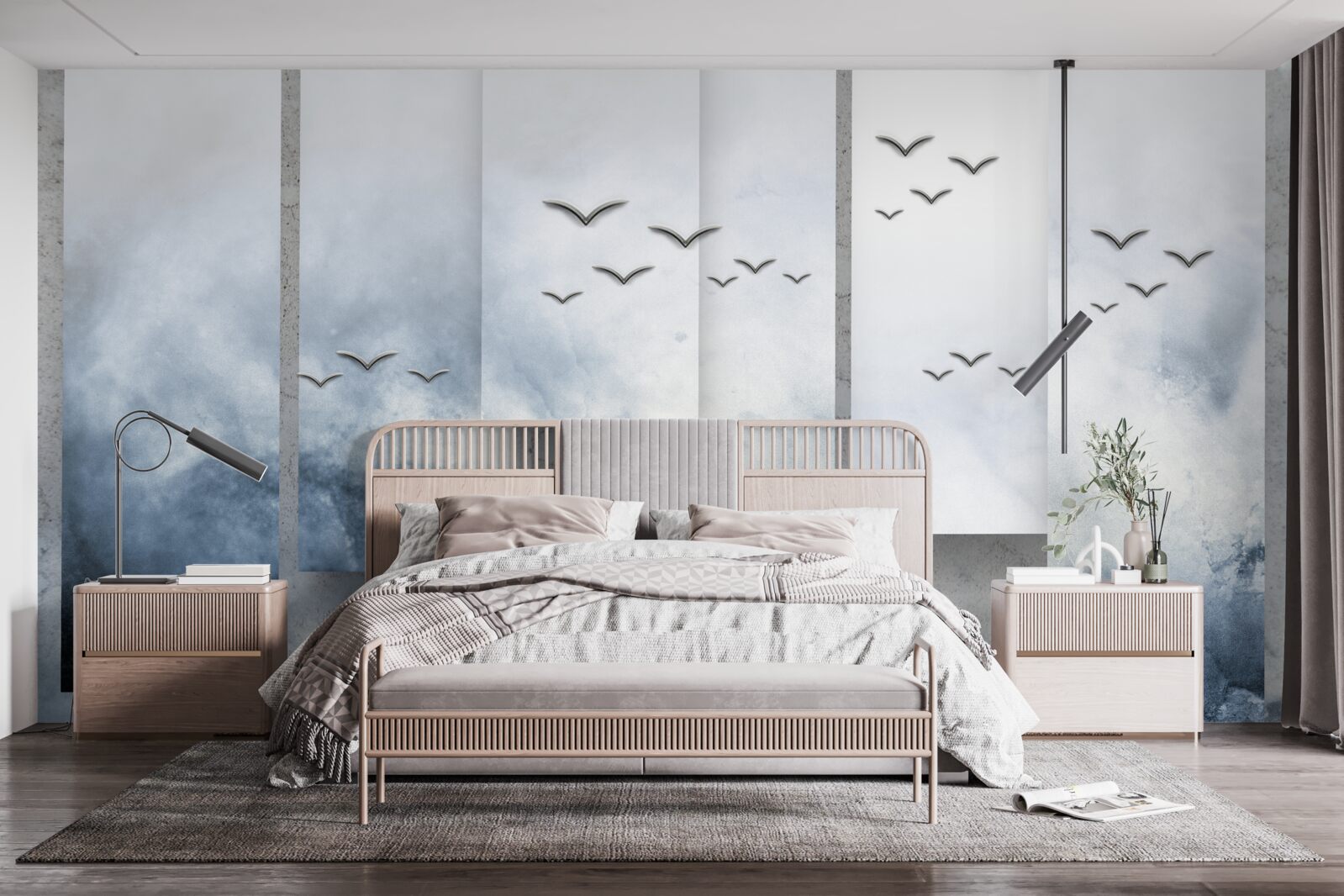 Fototapeta moduly ustupujú vtákom opúšťajúcim búrku