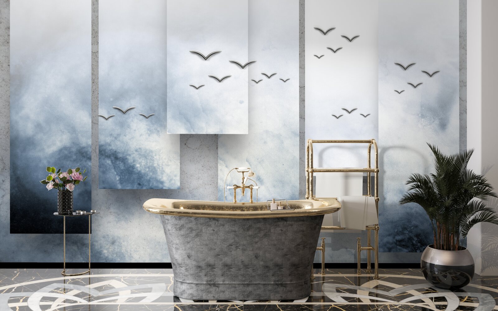 Fototapeta moduly ustupujú vtákom opúšťajúcim búrku