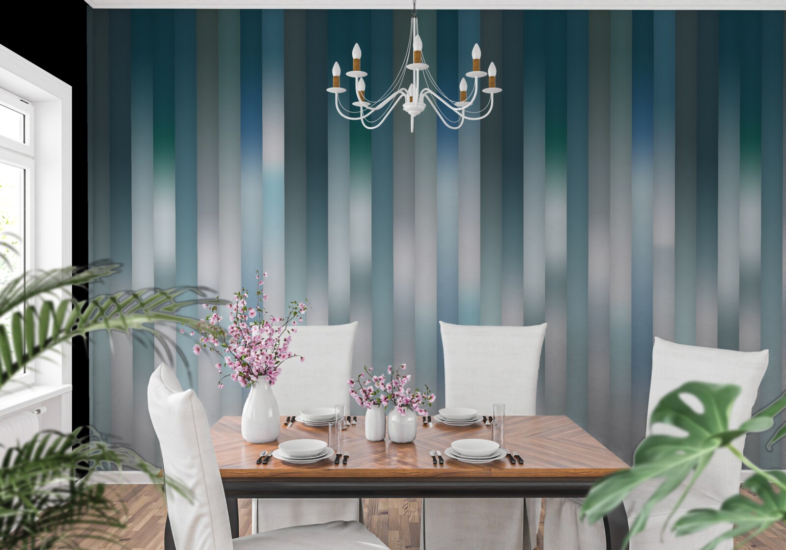 Fototapeta zvislé čiary vytvárajú klesajúci gradient