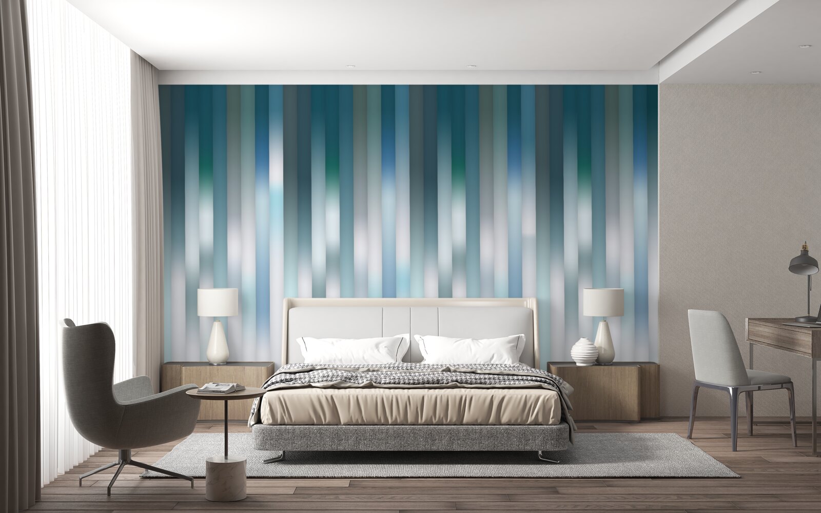 Fototapeta zvislé čiary vytvárajú klesajúci gradient