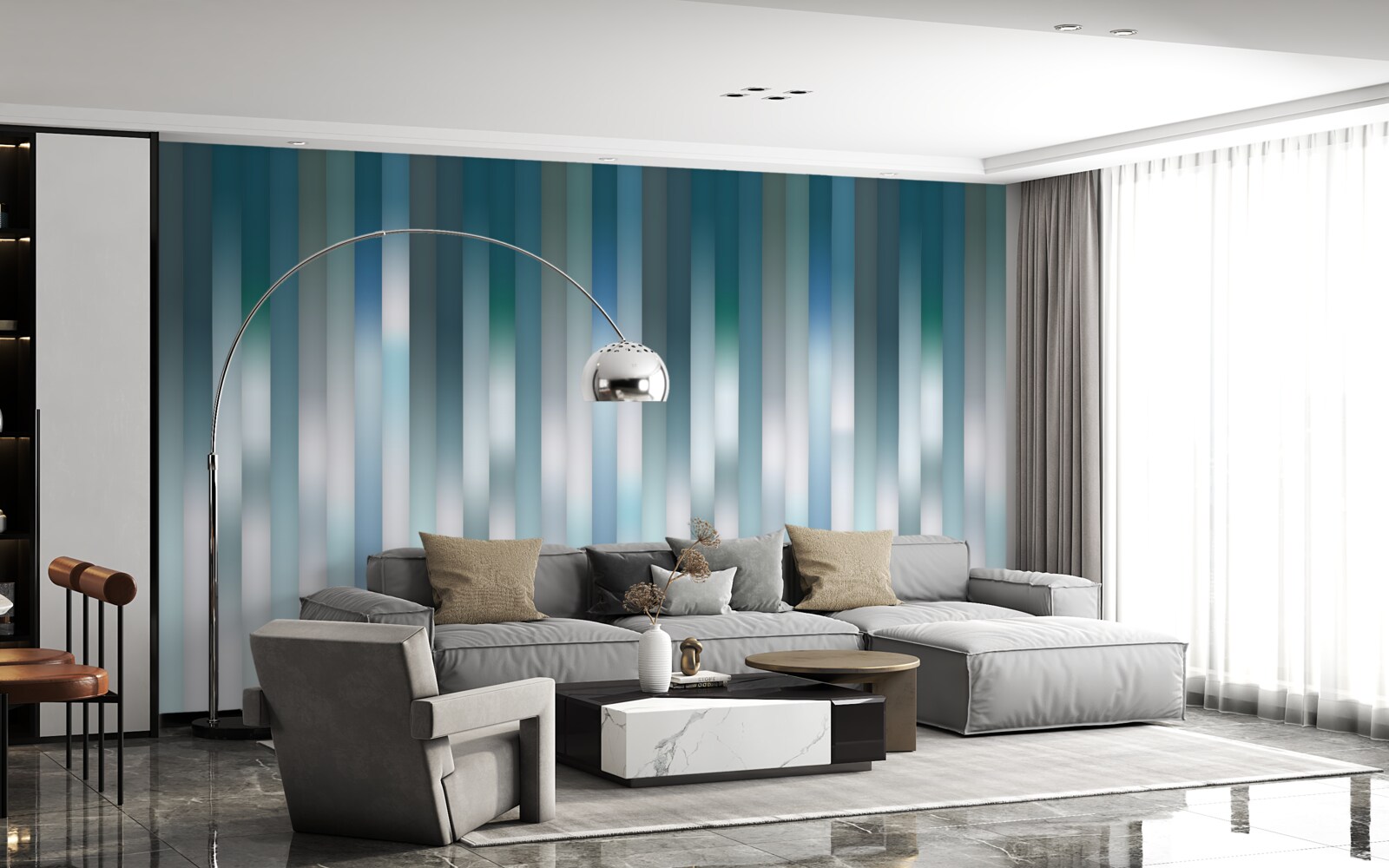 Fototapeta zvislé čiary vytvárajú klesajúci gradient