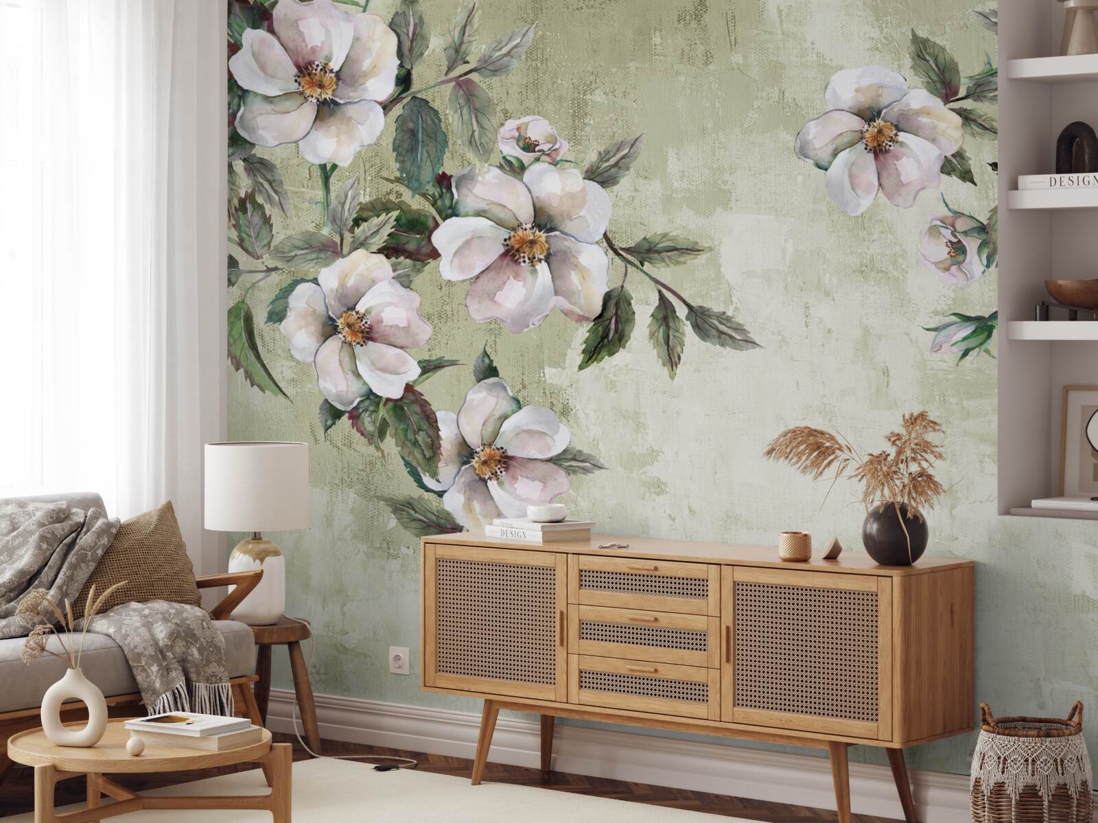 Fototapeta rozprestierajúce sa konáre snehobielej magnólie