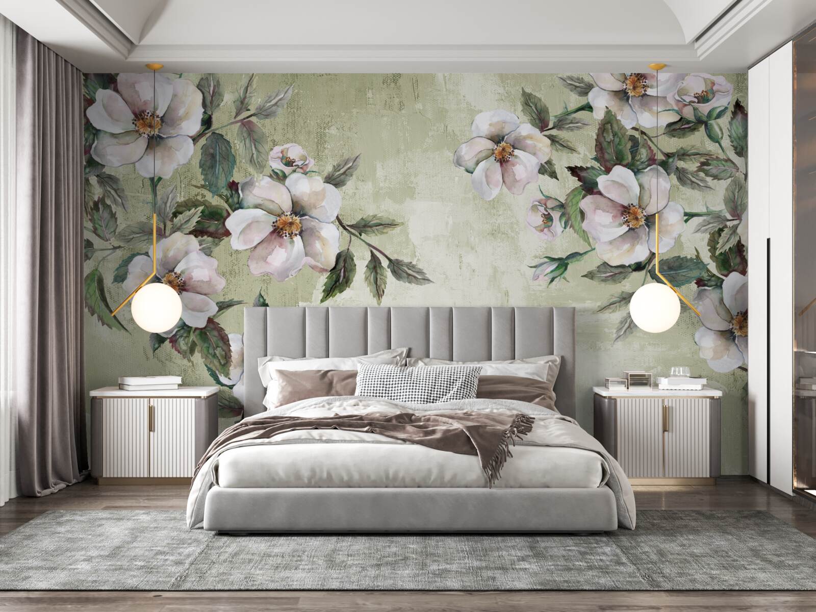 Fototapeta rozprestierajúce sa konáre snehobielej magnólie