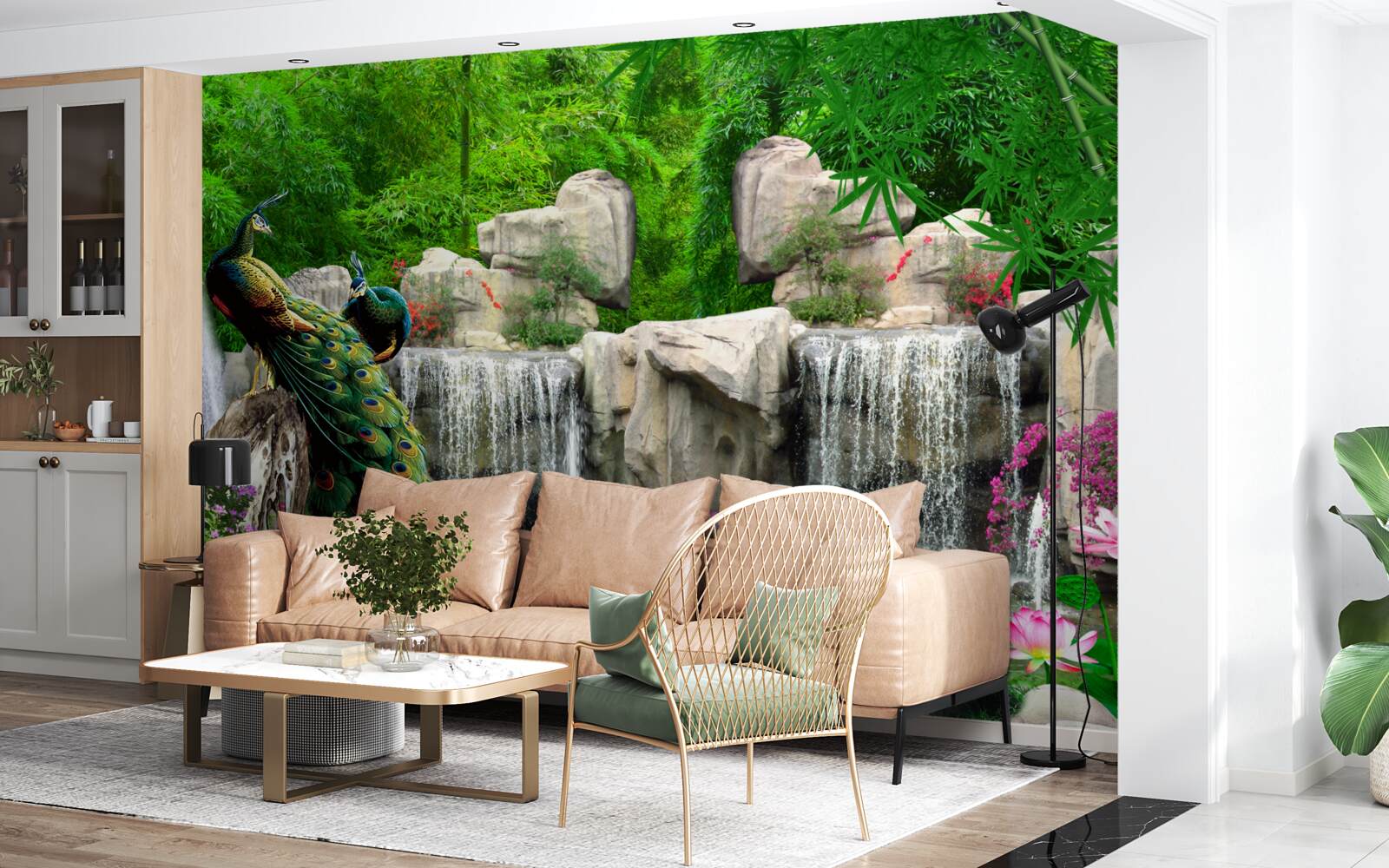 Fototapeta tiché rybníky v sviežom zelenom lese