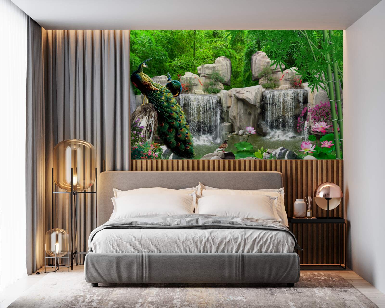 Fototapeta tiché rybníky v sviežom zelenom lese