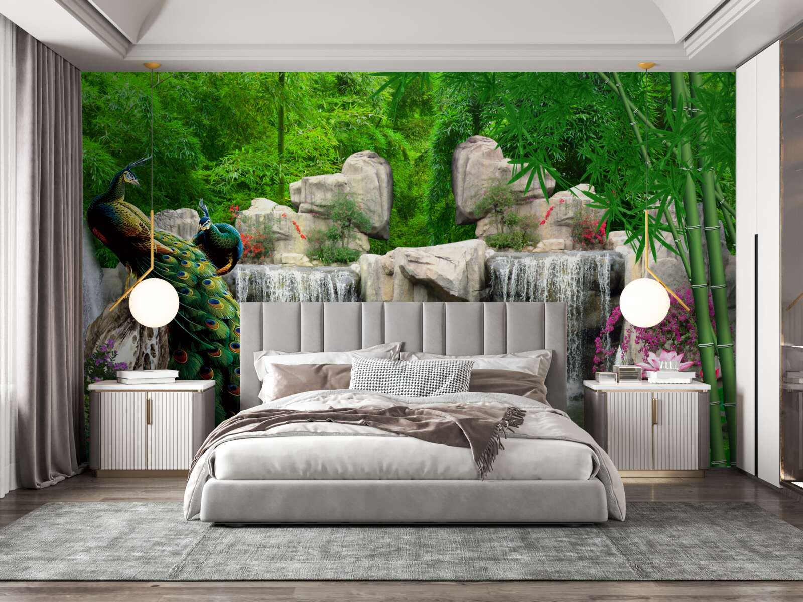 Fototapeta tiché rybníky v sviežom zelenom lese