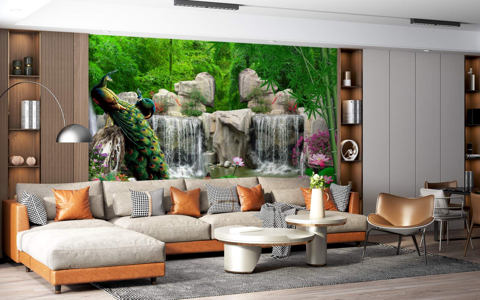 Fototapeta tiché rybníky v sviežom zelenom lese