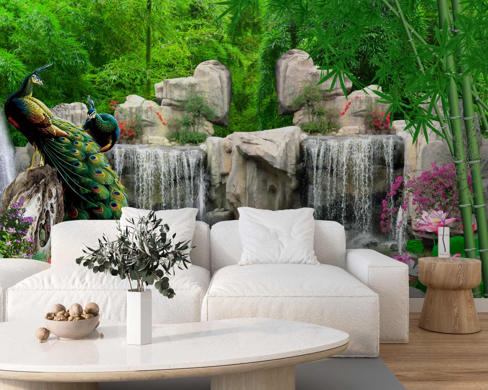 Fototapeta tiché rybníky v sviežom zelenom lese