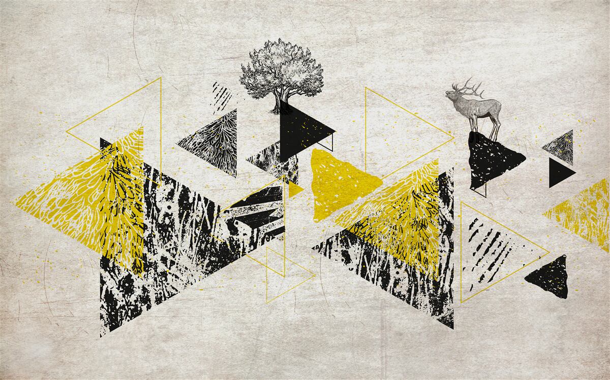 Fototapeta abstraktná geometria jesenného lesa