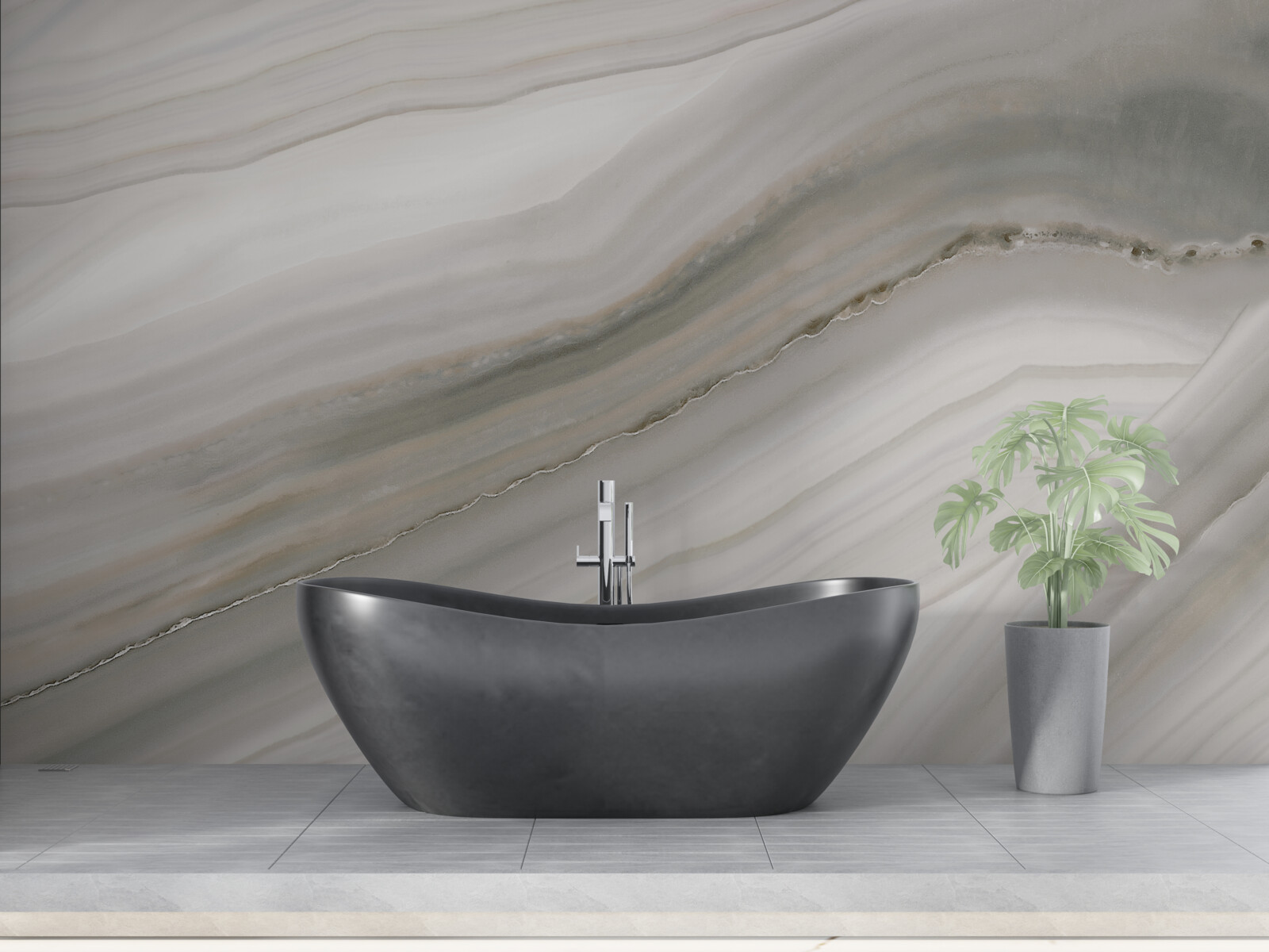 Fototapeta púšť, kde pod dažďom vládne sivá