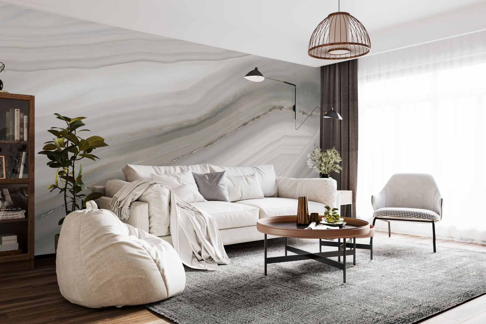 Fototapeta púšť, kde pod dažďom vládne sivá