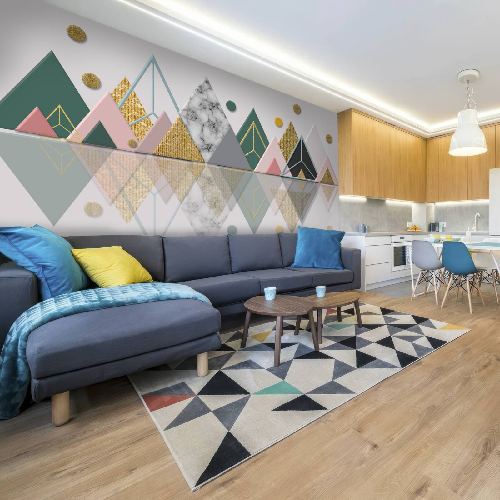 Fototapeta odraz jesenných stromov na vodnej hladine