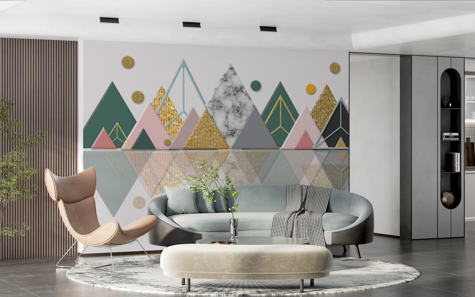 Fototapeta odraz jesenných stromov na vodnej hladine