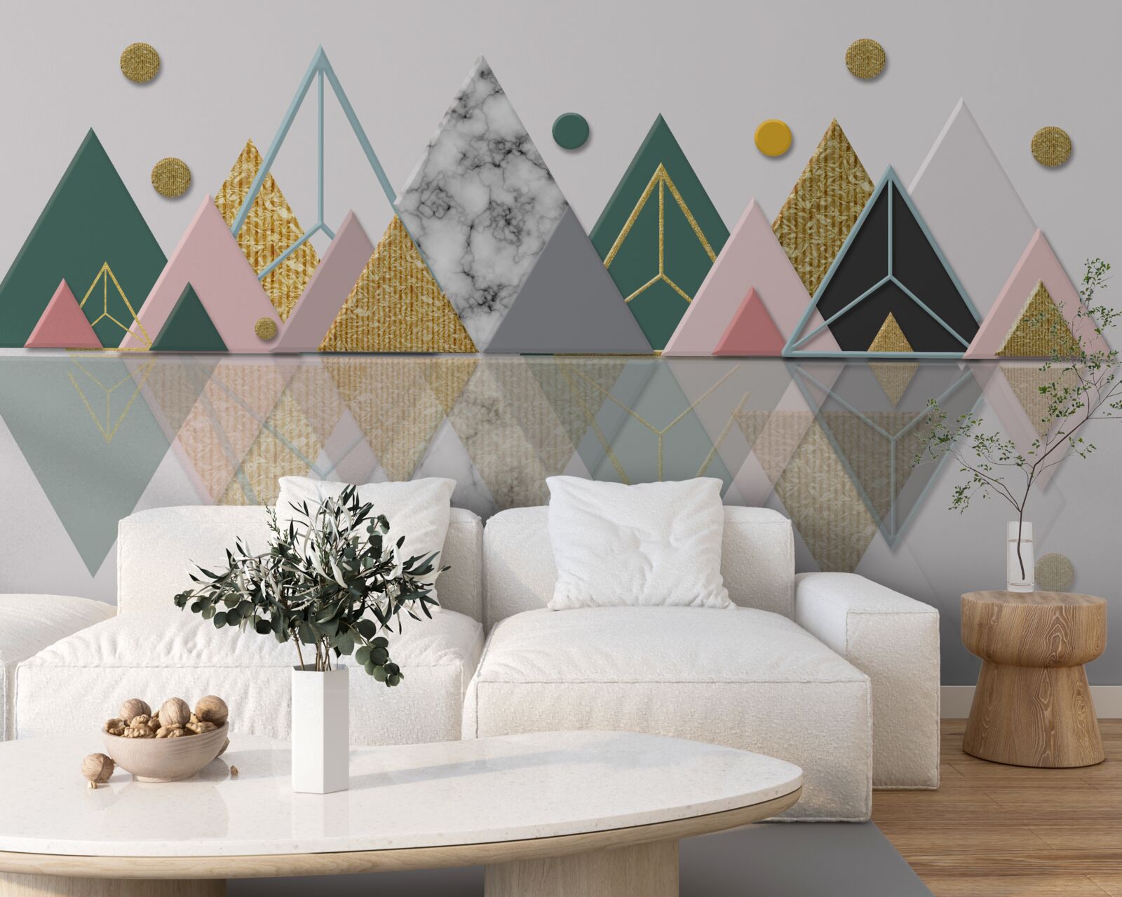 Fototapeta odraz jesenných stromov na vodnej hladine