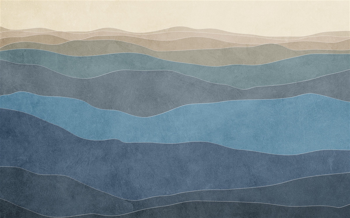 Fototapeta viacfarebné kopce a lietadlá pri východe slnka