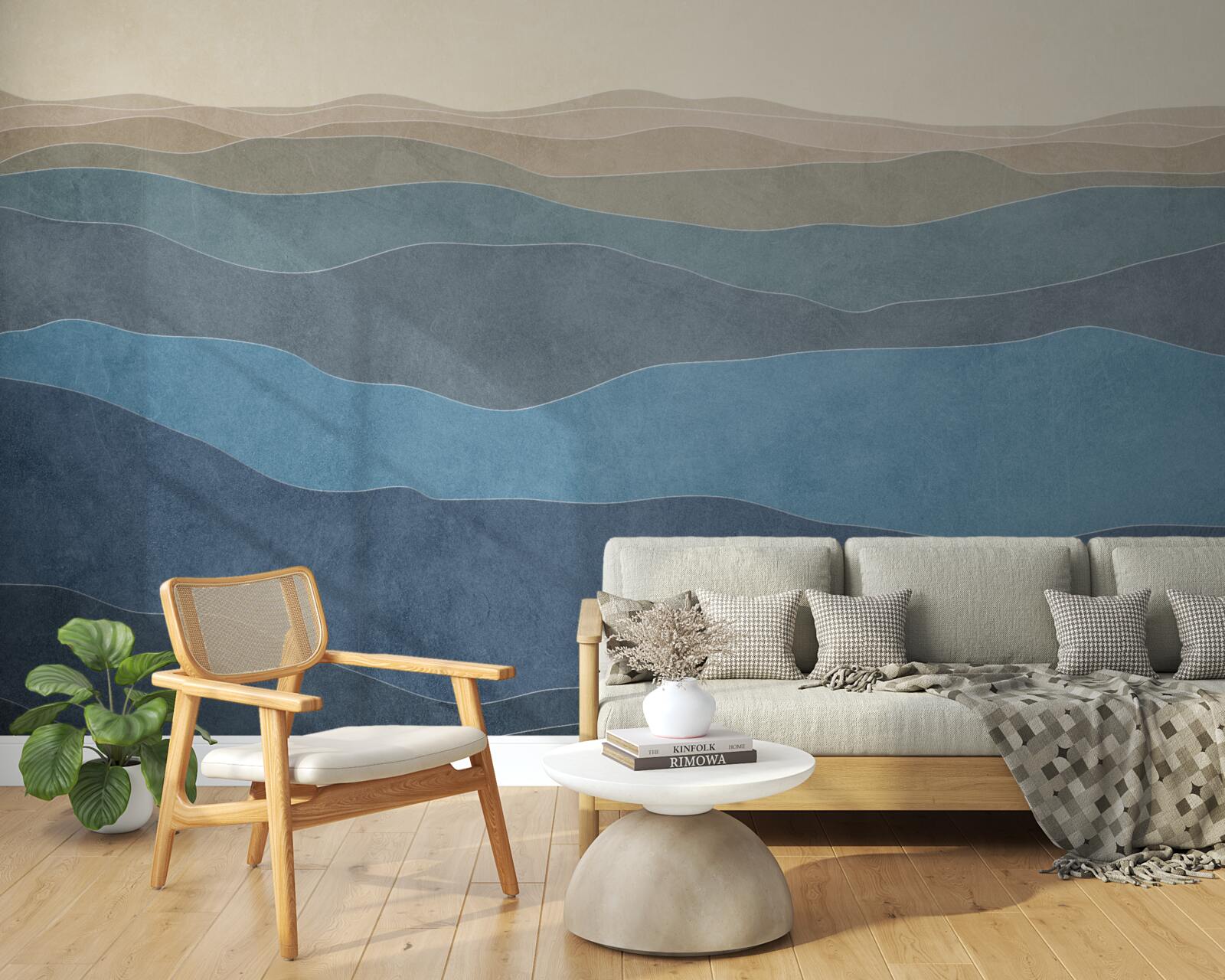 Fototapeta viacfarebné kopce a lietadlá pri východe slnka