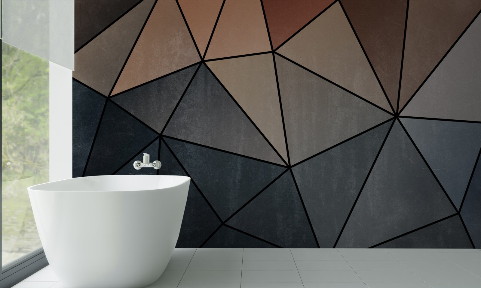 Fototapeta trojrozmerné drevené figúrky v jemných odtieňoch