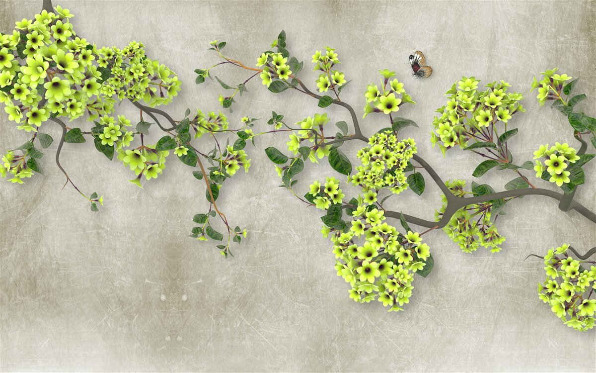 Fototapeta konárik magnólie posiaty sviežimi zelenými púčikmi