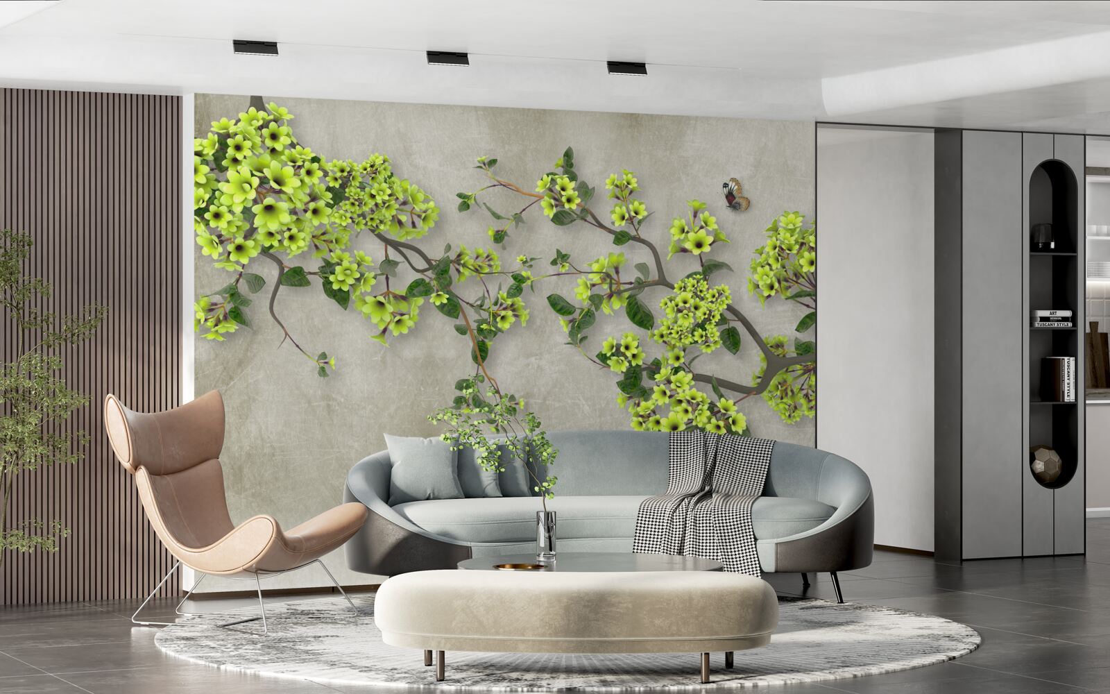 Fototapeta konárik magnólie posiaty sviežimi zelenými púčikmi