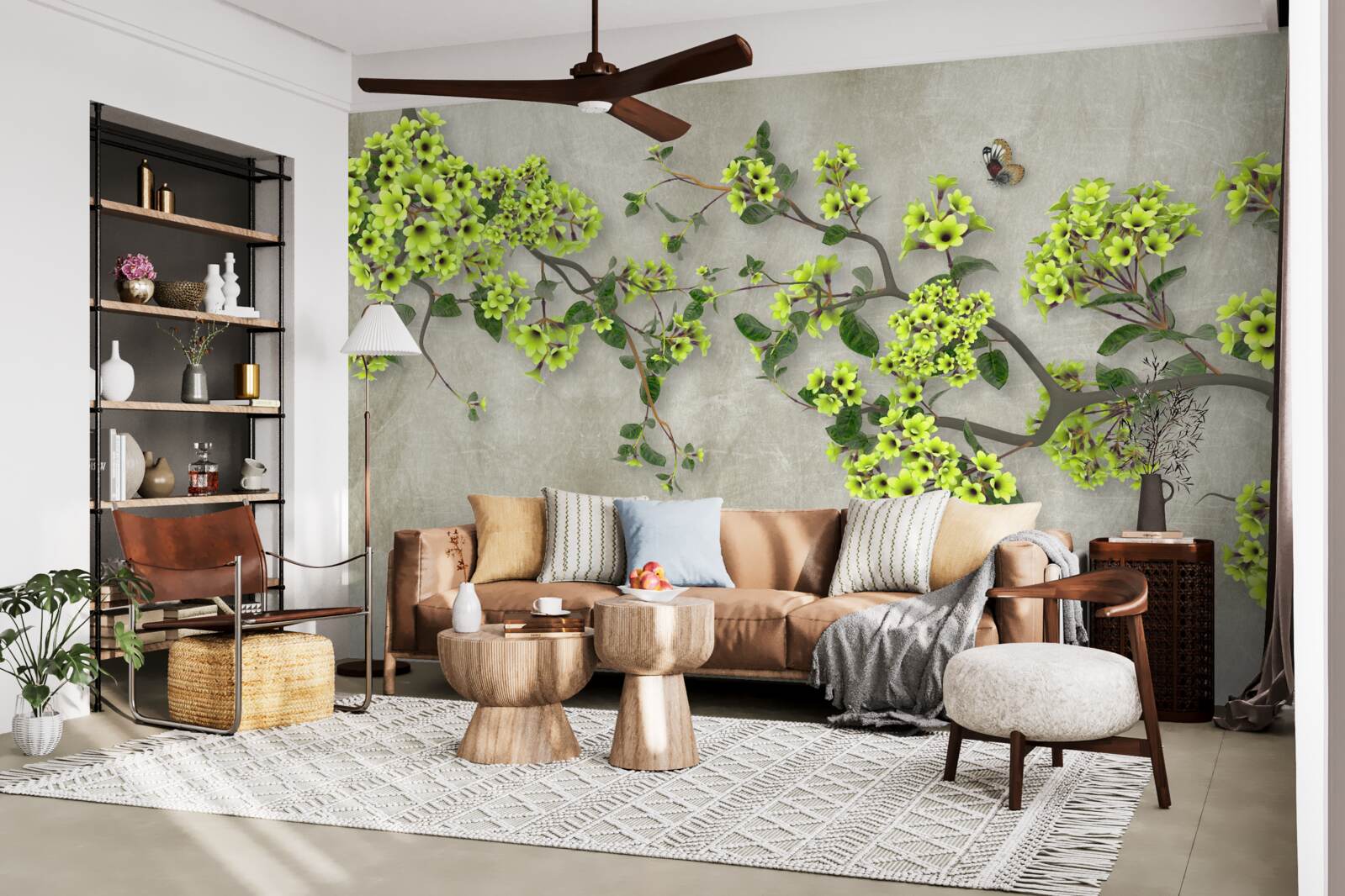 Fototapeta konárik magnólie posiaty sviežimi zelenými púčikmi