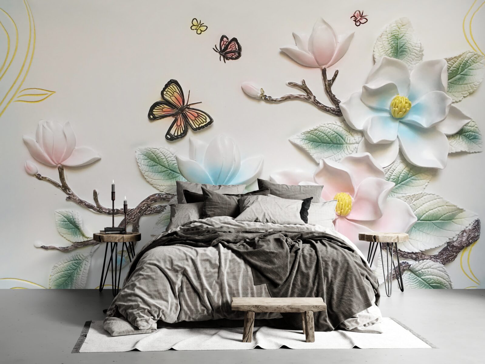 Fototapeta magnólia otvorila svoje kvety moliam