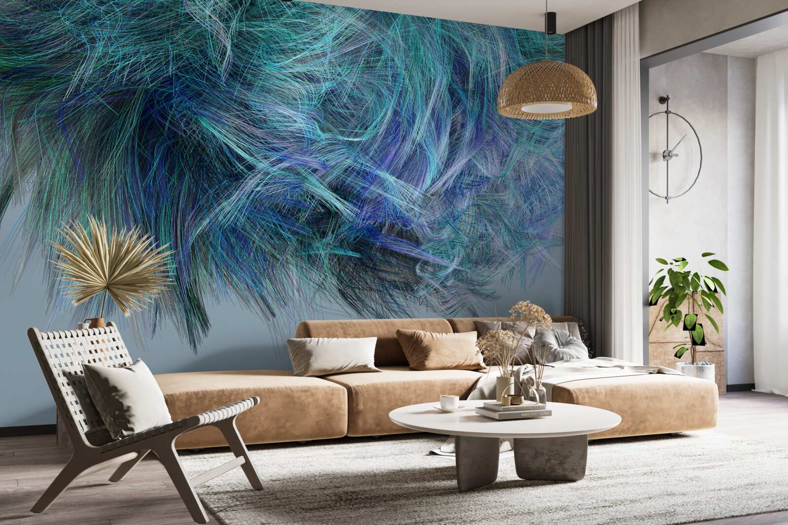 Fototapeta nezvyčajná kytica z viacfarebného peria