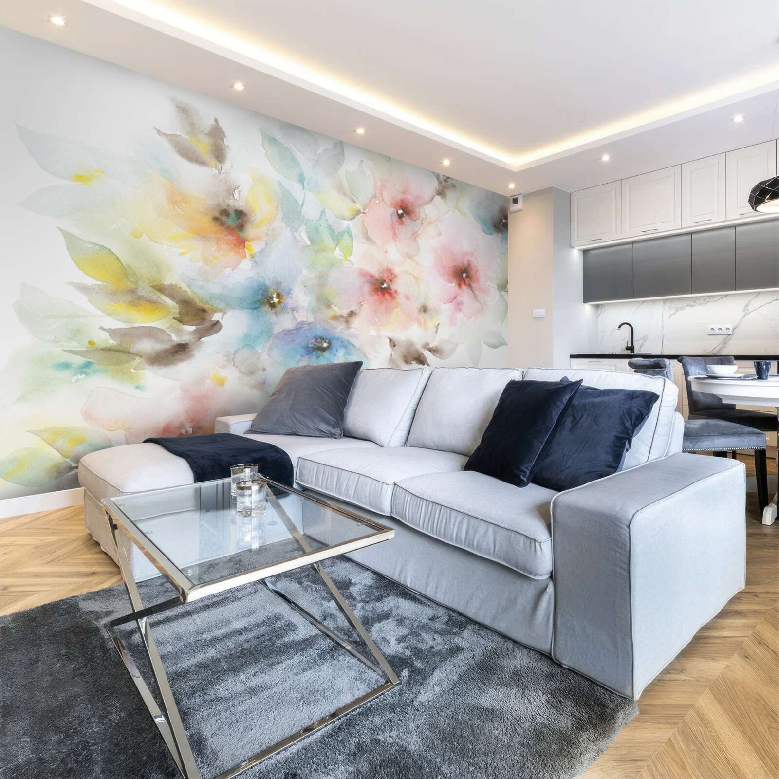 Fototapeta svetlé letné púčiky kvitnú na jednom konári