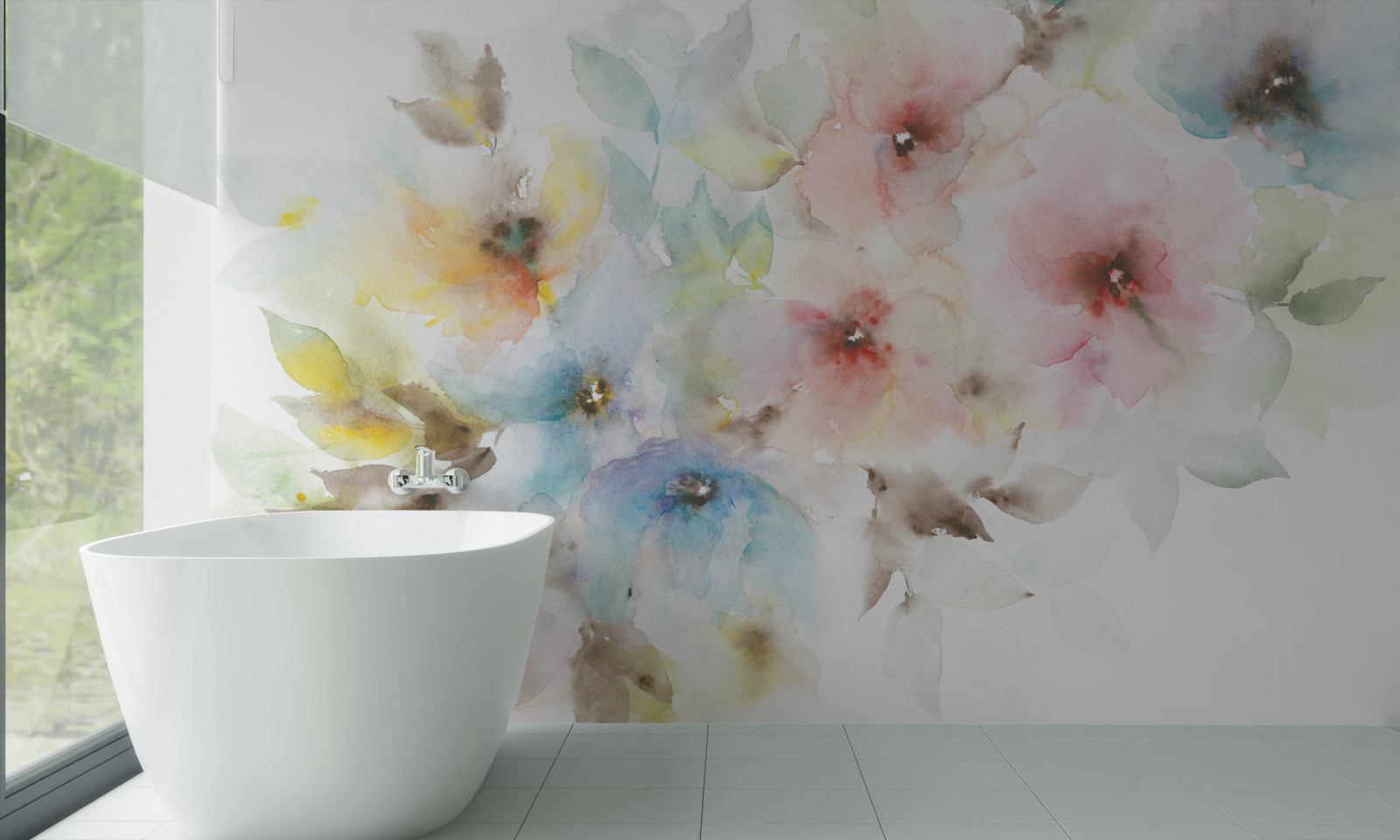 Fototapeta svetlé letné púčiky kvitnú na jednom konári