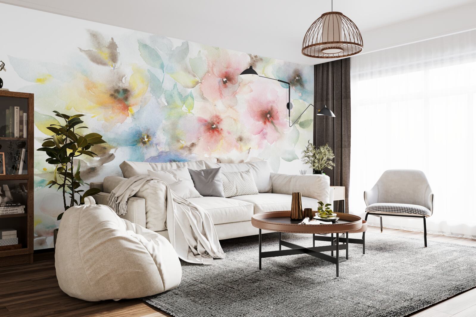 Fototapeta svetlé letné púčiky kvitnú na jednom konári