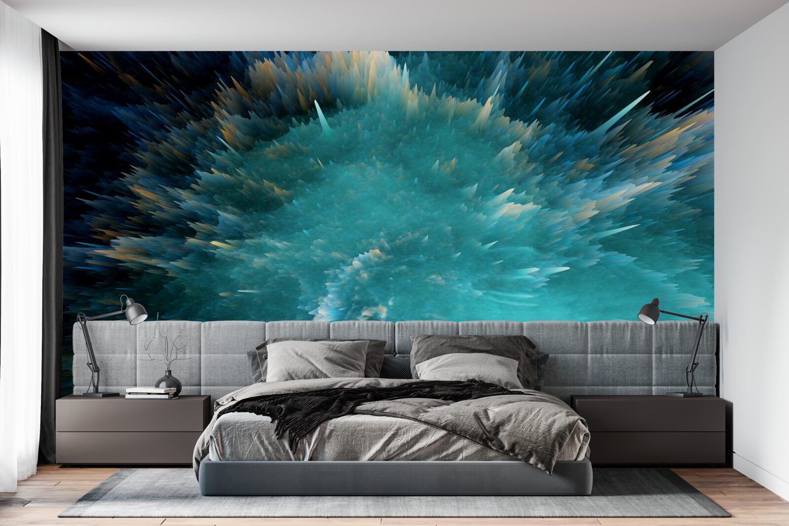 Fototapeta záblesk živej tyrkysovej pigmentácie