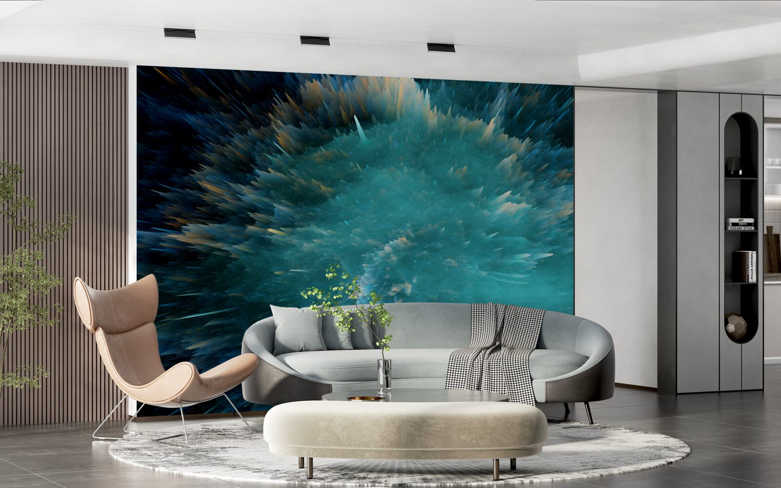 Fototapeta záblesk živej tyrkysovej pigmentácie