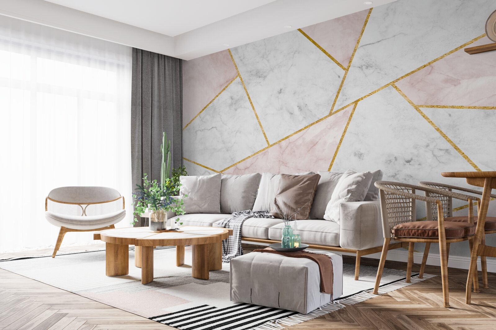 Fototapeta sivý mramor s rovnomernými uhlami