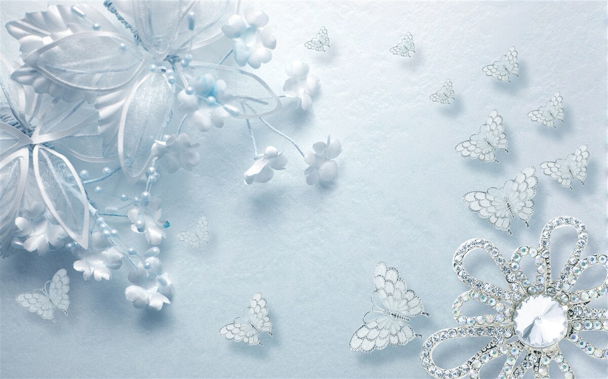 Fototapeta púčiky kvitnúce pod motýľmi vznášajúcimi sa vo vzduchu