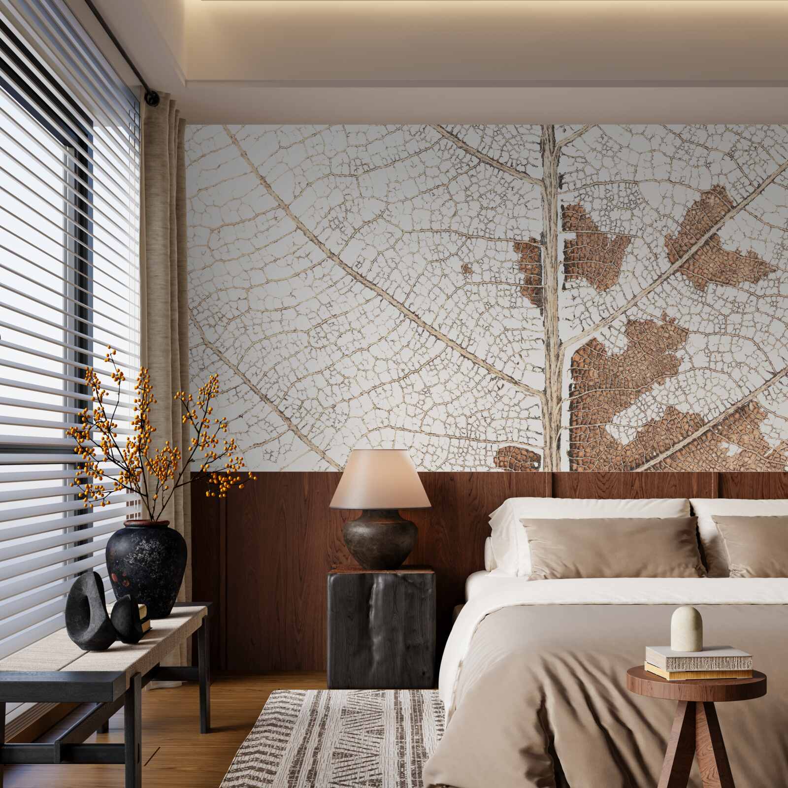 Fototapeta jesenné lístie s jedinečnou textúrou