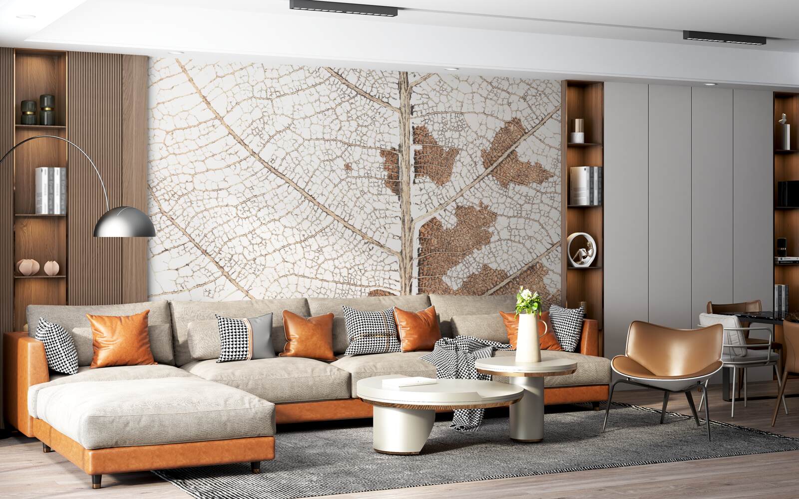 Fototapeta jesenné lístie s jedinečnou textúrou