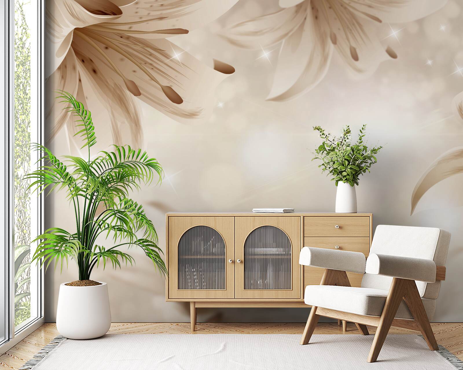 Fototapeta jemná kytica svetlých ľalií