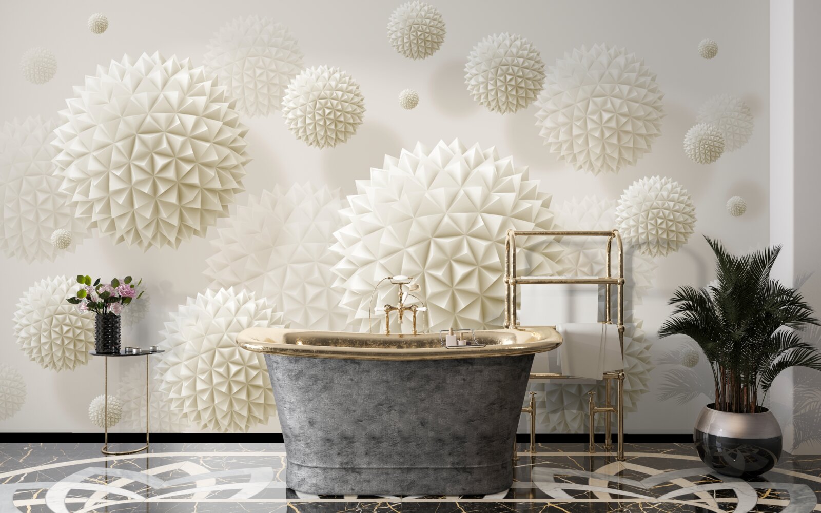 Fototapeta ostré gule plávajúce v stave beztiaže