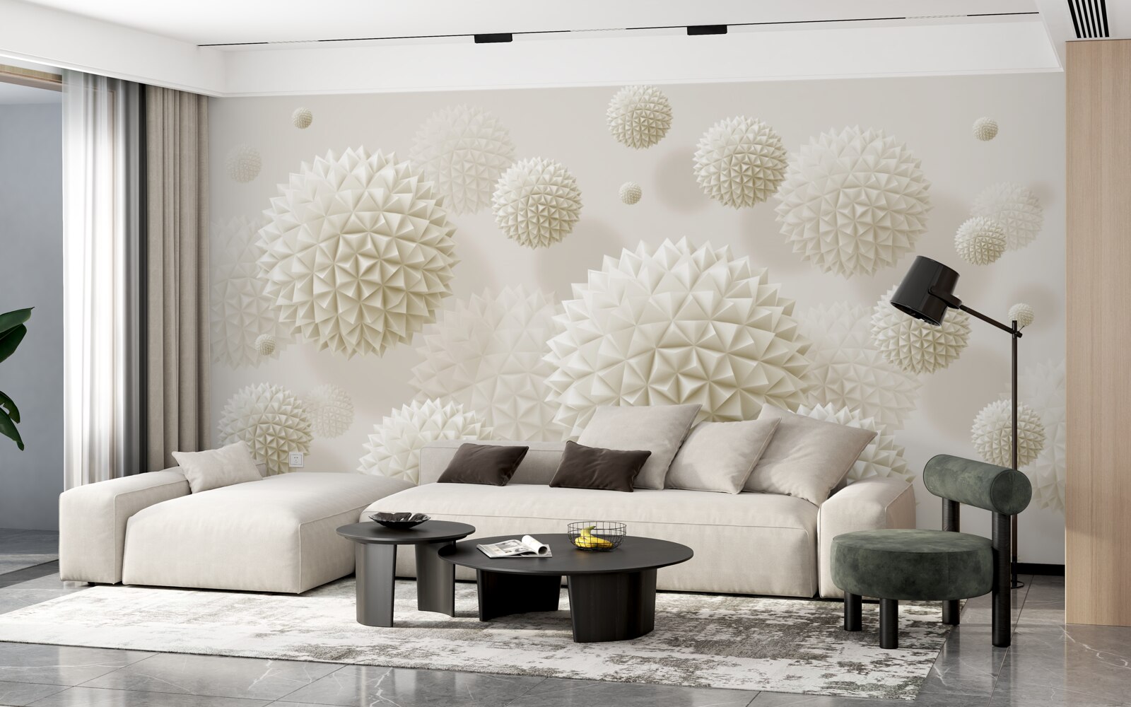 Fototapeta ostré gule plávajúce v stave beztiaže