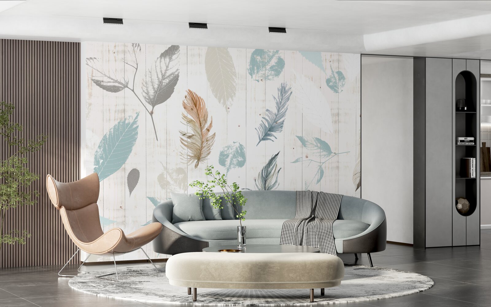 Fototapeta Stopy jesenných tropických listov