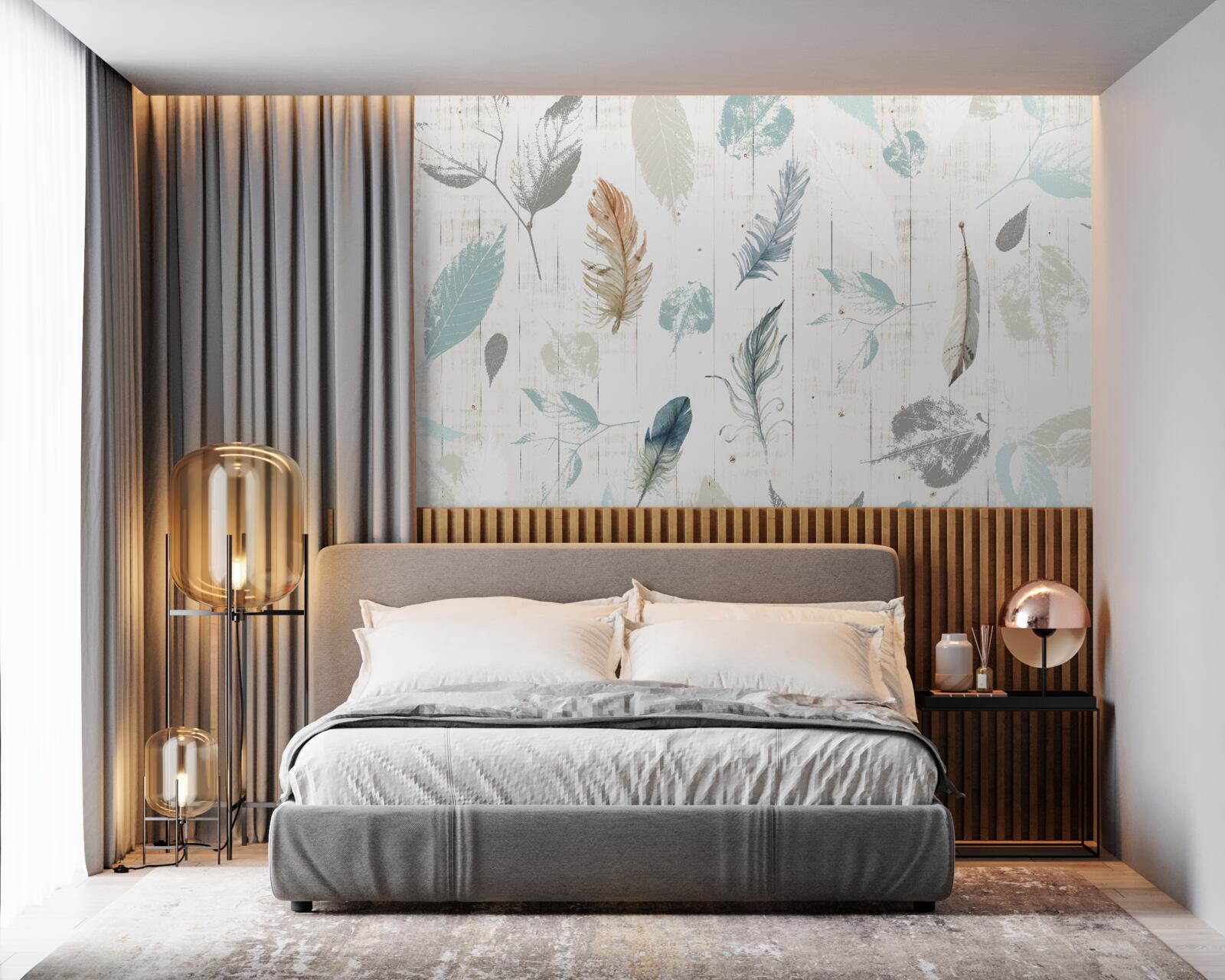 Fototapeta Stopy jesenných tropických listov