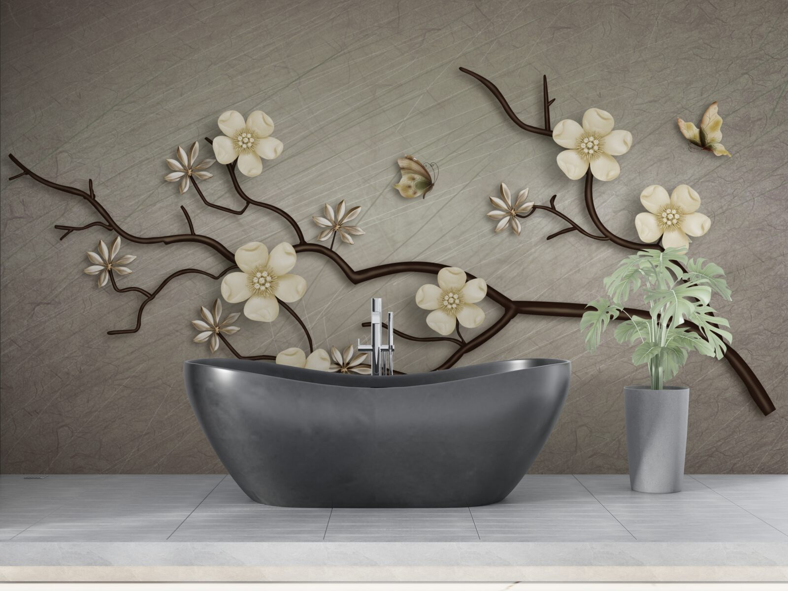 Fototapeta vetva magnólie kvitnúca bielymi kvetmi