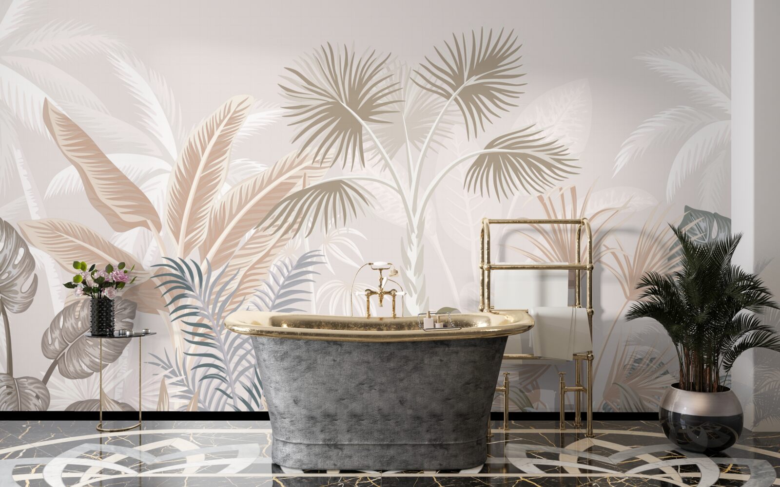 Fototapeta tropické rastliny v letných sprchách