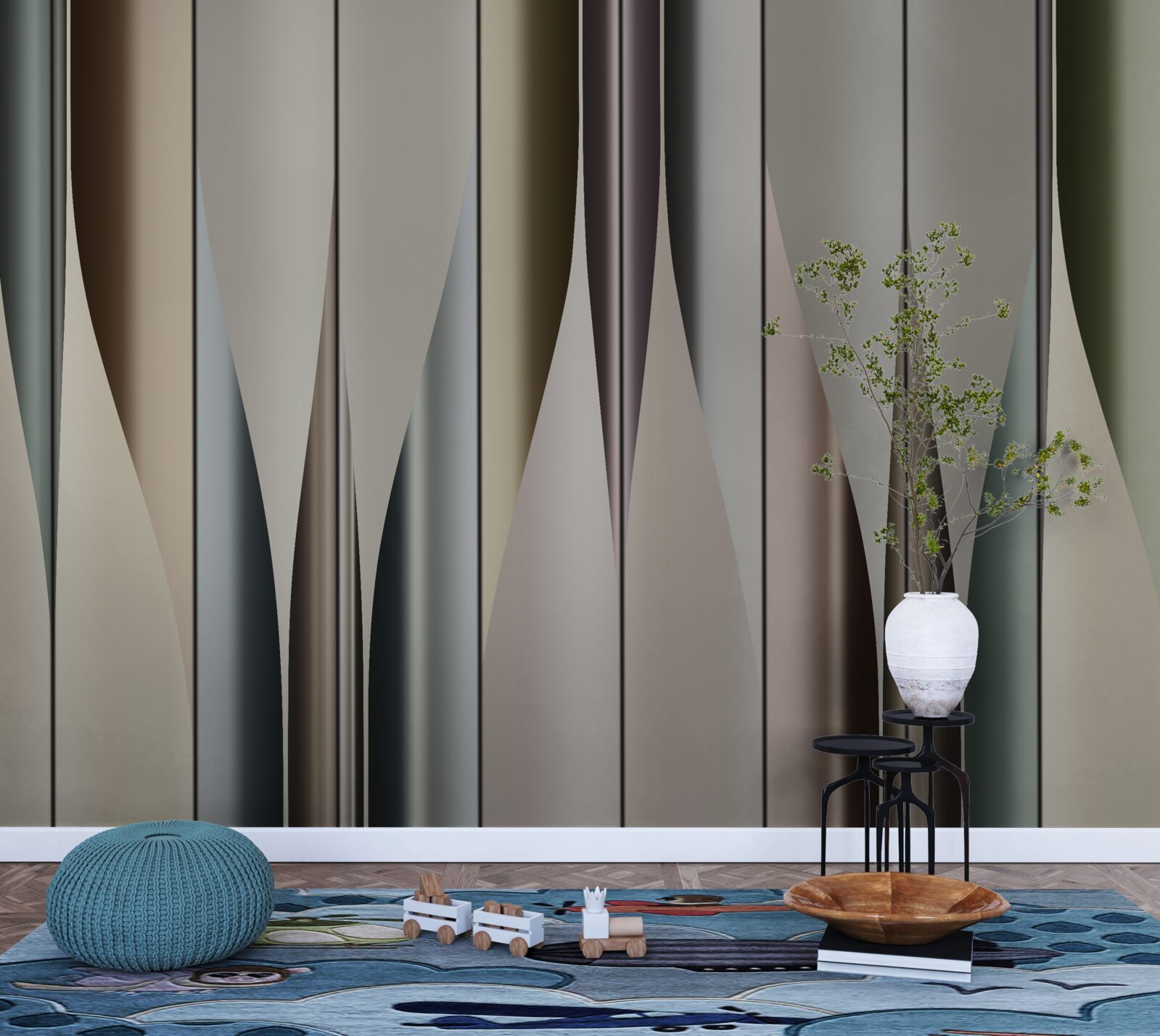 Fototapeta parketová doska položená vertikálne s ostrými koncami