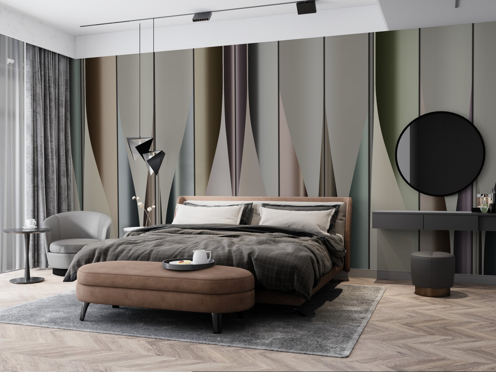 Fototapeta parketová doska položená vertikálne s ostrými koncami