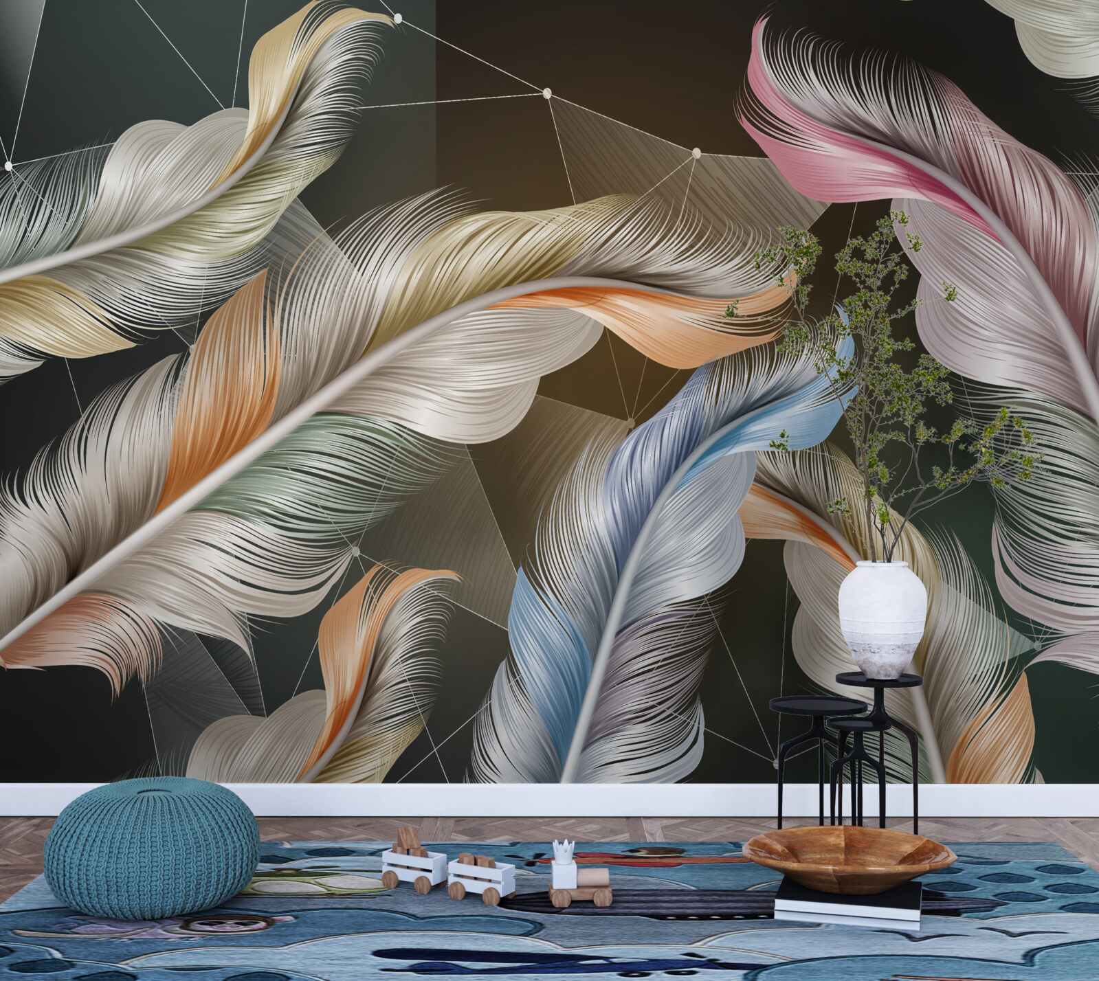 Fototapeta splash jasných farieb na nočnej oblohe