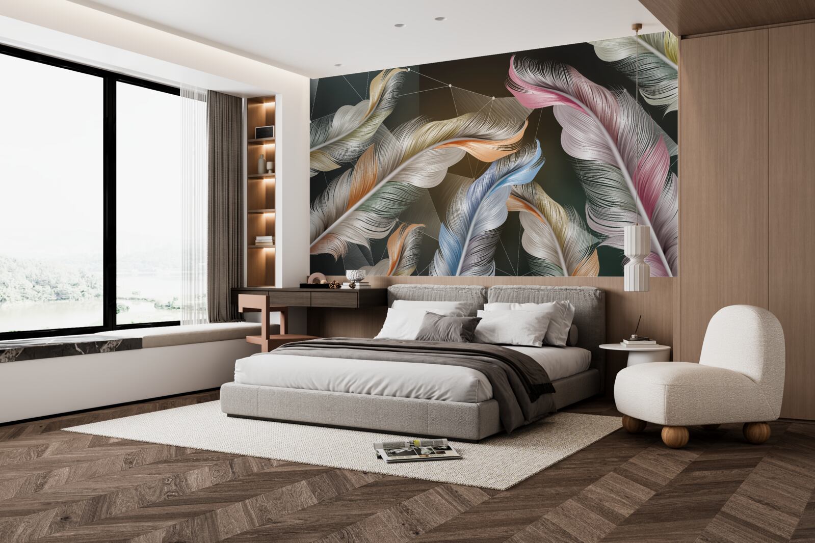 Fototapeta splash jasných farieb na nočnej oblohe